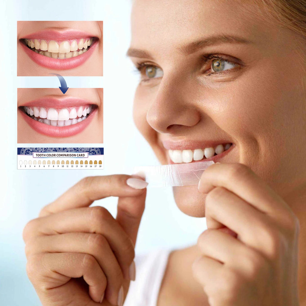 Teeth Whitening Strips Improve Dental Yellowing Mint Oral Hygiene Cleaning Gel Teeth Bright Stain for Lasting Bright Smile 14PCS